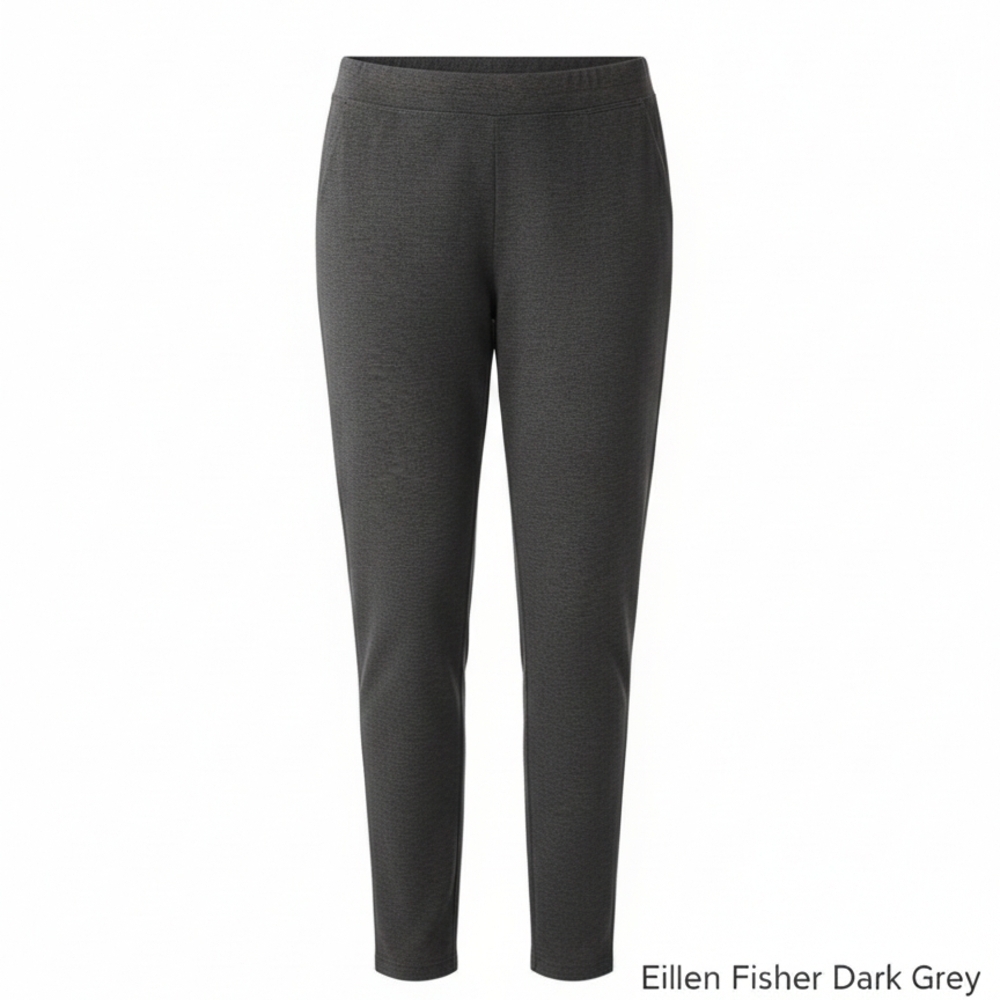 Eileen Fisher Dark Grey Tencel Blend Tapered Pants Size Large EUC